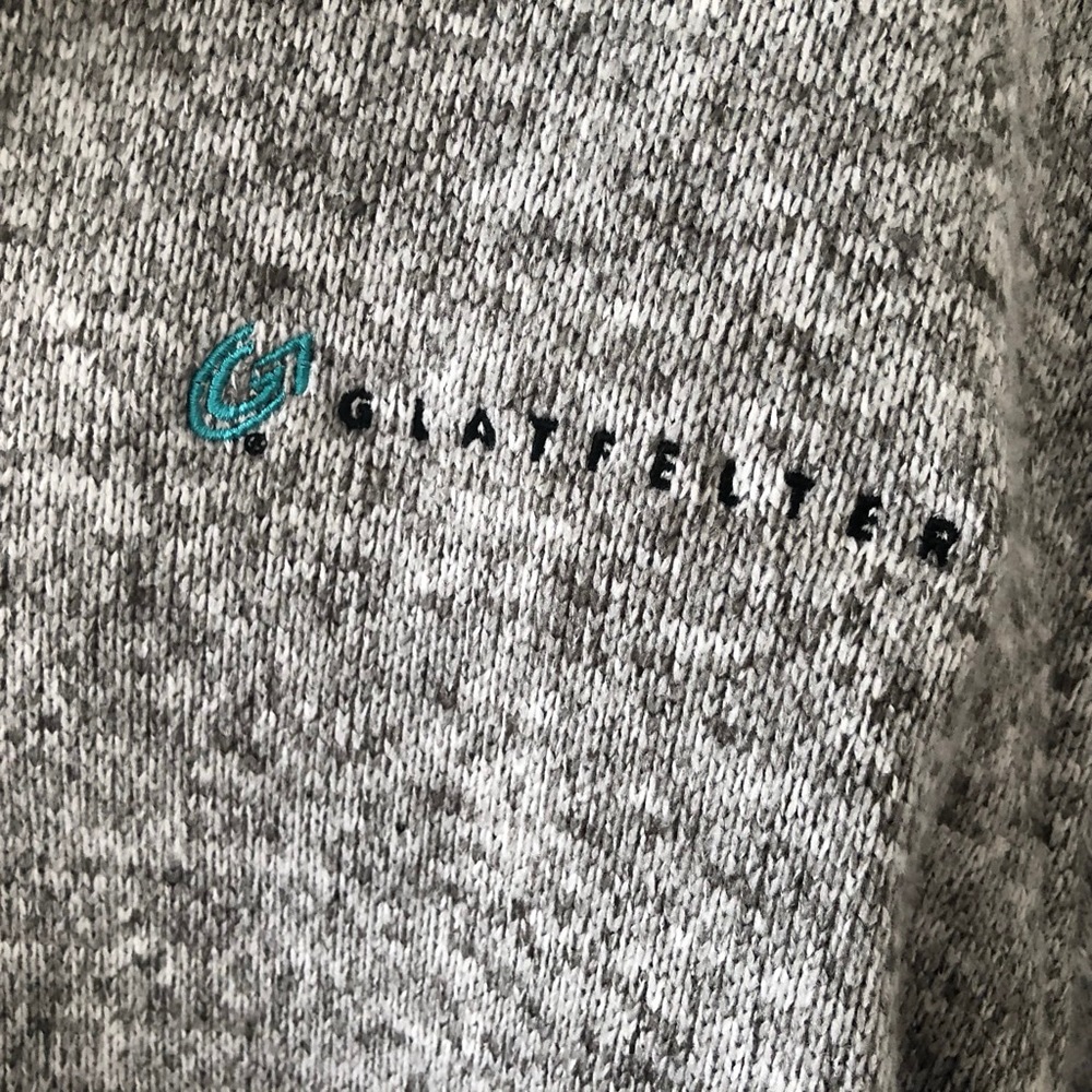 Charles River Heathered Fleece Pullover “GLATFELTER” Size XL Retail $125 - Picture 5 of 6